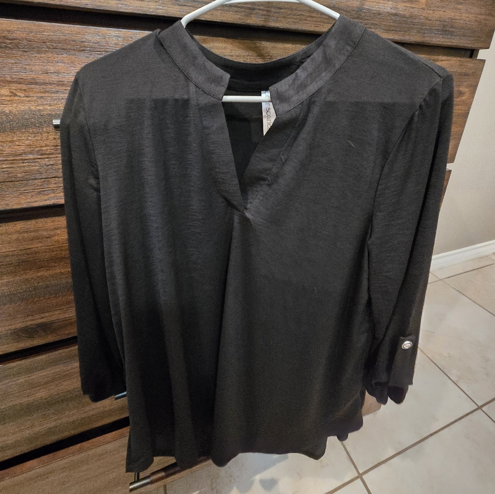 Dear Scarlett Lizzy Top Black Size Large